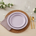 9-Inch Lavender Disposable Paper Plates, 100-Piece Bulk Set