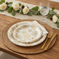Christmas Snowflake Disposable Plates and Napkins Set - 200 Count, Serves 50