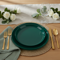 40-Piece Green Elegant Disposable Party Plates Combo
