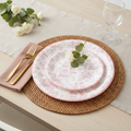 Pink Wildflower Toile Paper Plates — 48 Count, 9 in Round Dinner Plates