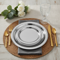 Silver Disposable Paper Plates - 100 Count (50 x 9-inch + 50 x 7-inch)