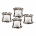 Silver Beaded Napkin Rings, Set of 12