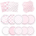 Bow Party Decorations Tableware60pcs Pink Bow Plates and Napkins Disposable Bow Paper Plates and Bow Napkins Pink Bow Party Decorations for Girl Coquette Birthday Baby Shower Decorations