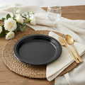 Black Disposable Plastic Plates 7-Inch - 50 Count
