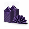Purple Satin Dinner Napkins, 36 Pack, 16x16 in