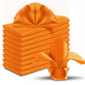 Burnt Orange Satin Napkins, 60 Pack