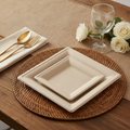 6-Inch Square Compostable Paper Plates, 150 Pack