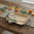 Natural Palm Leaf Plates — 50-Piece Compostable Rectangular Dinnerware, 9x6 in