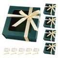 Elegant Green Gift Box with Clear Window and Magnetic Lid