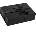 Premium Magnetic Black Gift Box with Elegant Ribbon 14x9.8x4