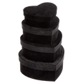Velvety Black Nesting Gift Boxes 4-Pack
