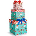 Holiday Nesting Gift Box Set with Bows – 8 Sizes