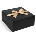 Large Black Gift Boxes with Lids & Ribbon – 8 Pack (12x12x5")