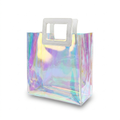 Iridescent Holographic Gift Totes with Handles (10-Pack)