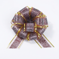6-Pack 6" Rose Pull Bows for Gifts & Baskets (Brown)