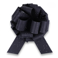 12" Giant Pull Bows for Gifts & Cars - Black Glitter (Set of 2)