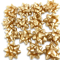 Golden Star Confetti Gift Bows 3-3/4" (15 Pack)