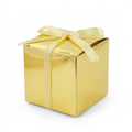 Gold Mini Gift Boxes with Ribbons - 50 Pack (3 in Cube)