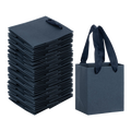 Navy Blue Small Gift Bags with Ribbon Handles (50 Pack) - 4 x 2.8 x 4.5"