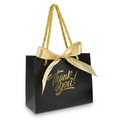 Thank You Gift Bags with Handles & Bow Ribbon - 60 Pack Small Party Favor Bags (5.5 x 2.4 x 4.7 in)