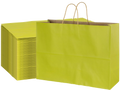 Avocado Green Large Gift Bags with Handles (70 Pack) - 16 x 6 x 12"
