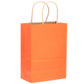 Orange Small Gift Bags with Handles (100 Pack) - 8.26 x 6 x 3.15"