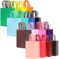 Rainbow Medium Gift Bags with Handles (60 Pack, 16 Colors) - 7.6 x 4.75 x 10.5"