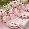 Pre-Rolled Pink Plastic Cutlery Set — 100 Pack with Napkins