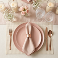 Elegant Bliss Disposable Dinnerware Set — Blush (80 Pieces)