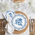 40-Piece Blue & White Floral Party Plates & Napkins — Serves 20