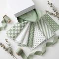 Meadow & Mist 120-Sheet Sage Green Tissue Paper (4 Patterns)