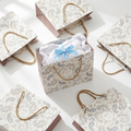 Sophia 20-Pack Printed White Kraft Gift Paper Bags with Handles