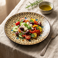 Artisan Floral Ceramic Dining Plates