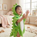 DinoSplash Cotton Hooded Baby Bath Towel — Fun Dinosaur Design