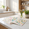 Swedish Dishcloths for Kitchen – 6-Pack Reusable Eco Cloths (Fresh Floral)