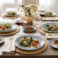 Blue Mosaic Ceramic Dinner Plates