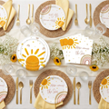 96-Pc Sun Baby Shower Tableware Set (Serves 24)