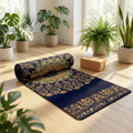 Printed Travel Yoga Mat — Foldable Non-Slip Suede & Natural Rubber, 72\" × 24\"