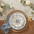 Ceramic Salad Plates 8.5-Inch Set of 6 - Multicolor Porcelain