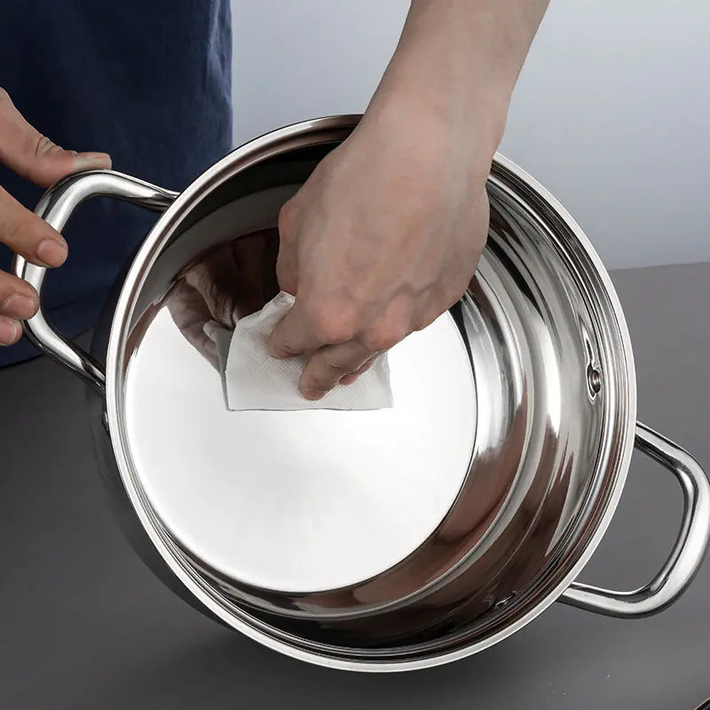 304 stainless steel cooking pot with glass lid
