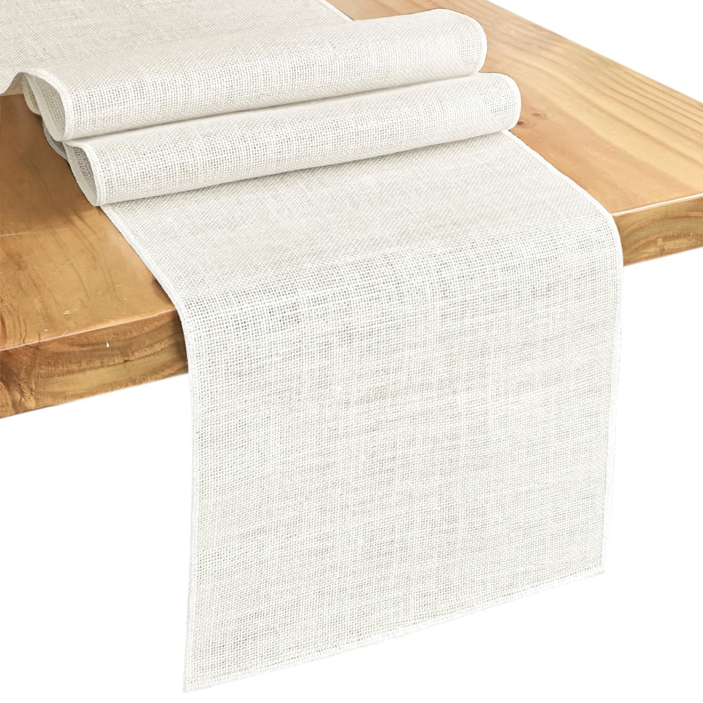 Letjolt Burlap Table Runner 108 Inches Long Farmhouse Table Runner Jute Table Runner Retro Style Table Decoration