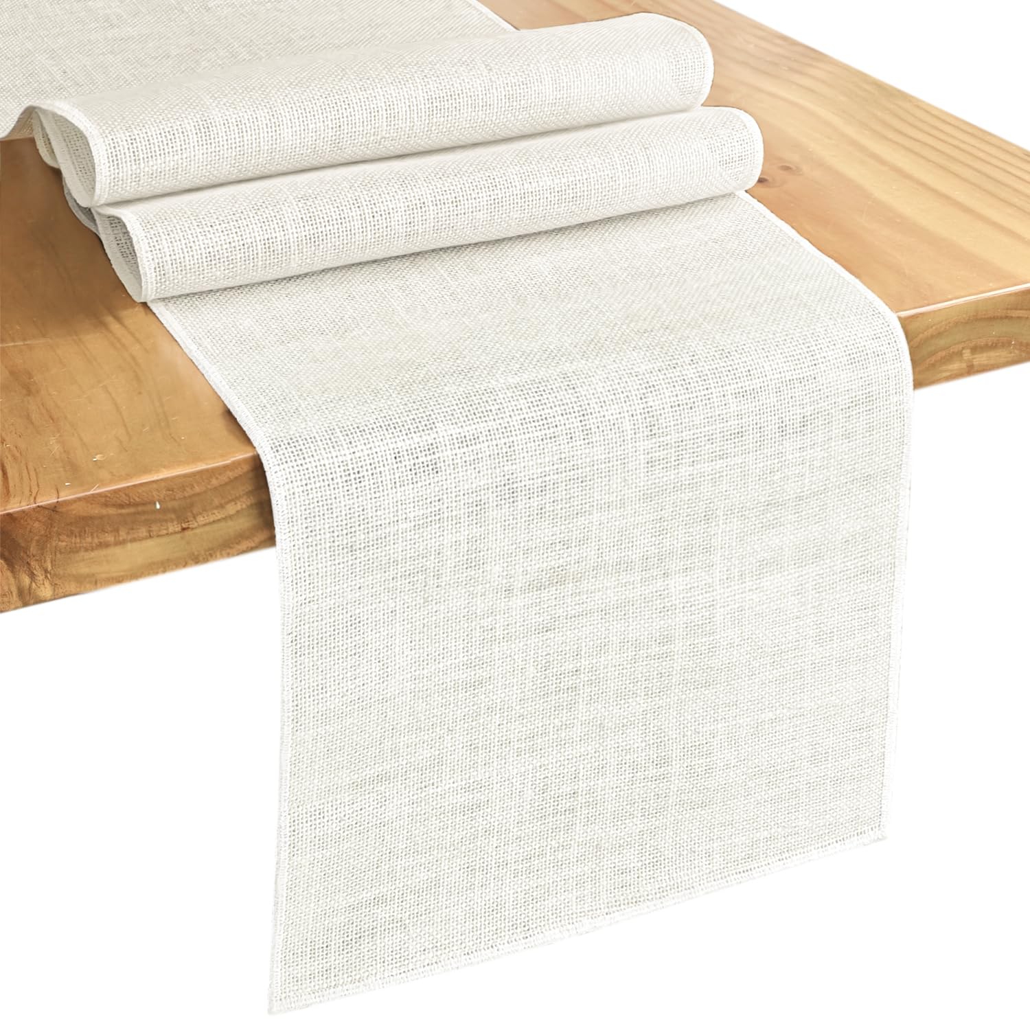 Letjolt Burlap Table Runner 108 Inches Long Farmhouse Table Runner Jute Table Runner Retro Style Table Decoration
