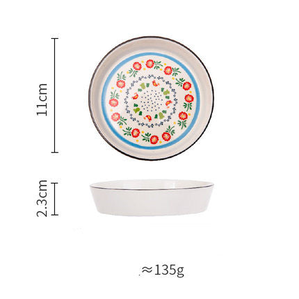 Colorful Medallion Ceramic Disc Plates