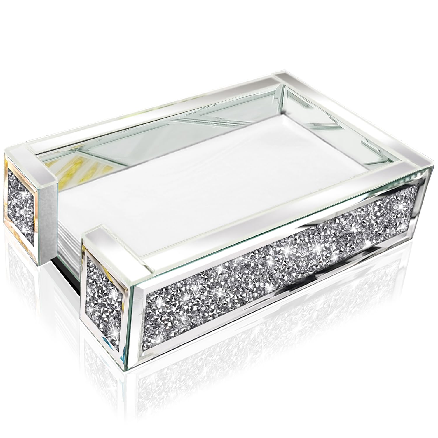 Crystalline Mirror Napkin Holder for Dining