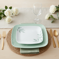 Mint Green Elegance Disposable Plastic Plates - 32 Count