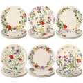Umigy 120 Pcs Tulip Floral Party Plates 7 Inch Floral Paper Plates Spring Summer Wild Floral Disposable Decorative Tableware for Birthday Wedding Baby Shower Tea Party Bridal Shower Party