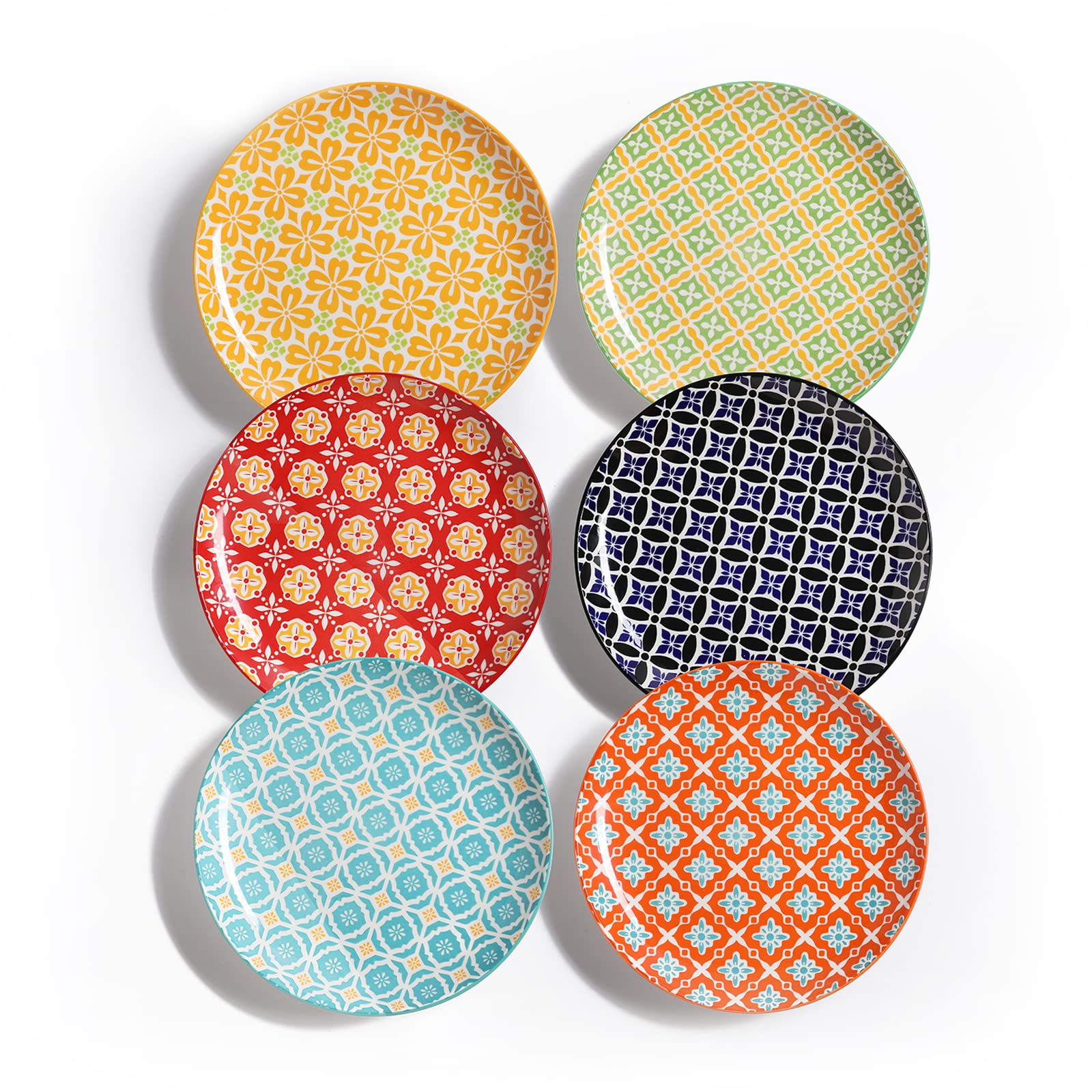 ColorBurst 8-Inch Ceramic Plates Set