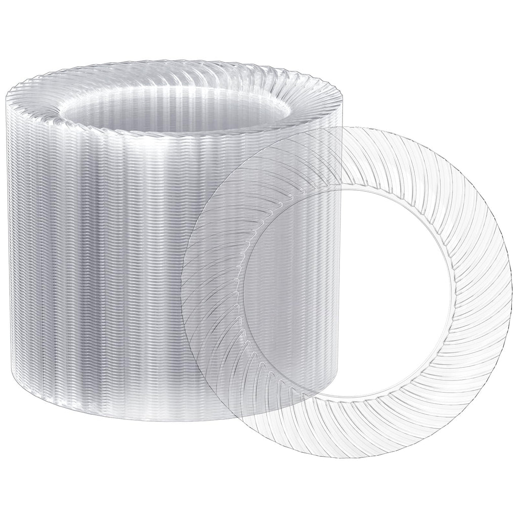 Clear Plastic Disposable Plates 7-Inch - 100 Count, Heavy Duty