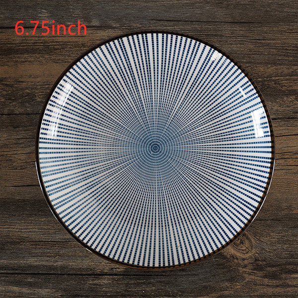 Japanese Textured Glazed Ceramic Plates