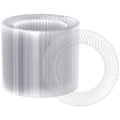 Clear Plastic Disposable Plates 7-Inch - 100 Count, Heavy Duty